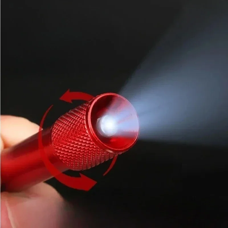Mini LED Keychain Flashlight Portable Small Torch with 4 Batteries for Car Keys 60mm