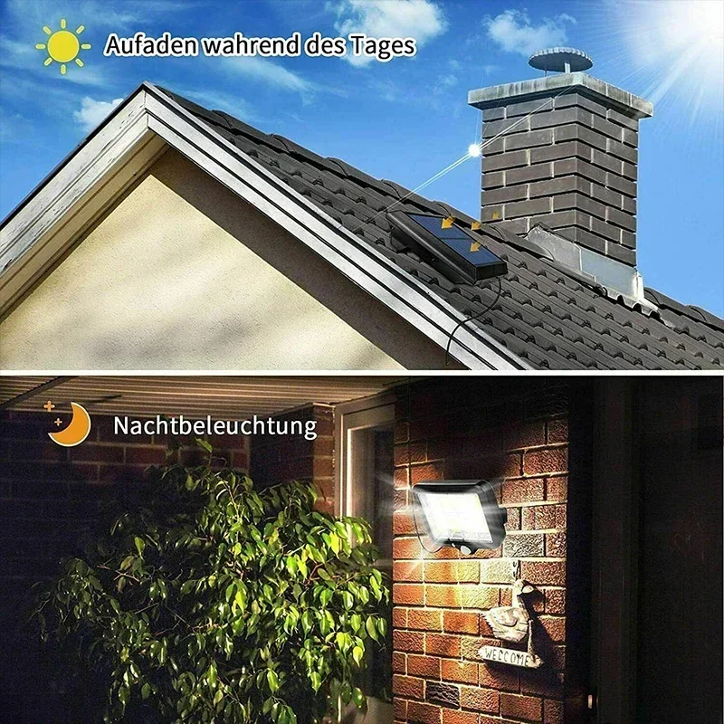 160COB Solar Split Wall Lamp 3 Mode Waterproof Motion Sensor Garden Street Lights Solar Lamp Garden Security Wall Light