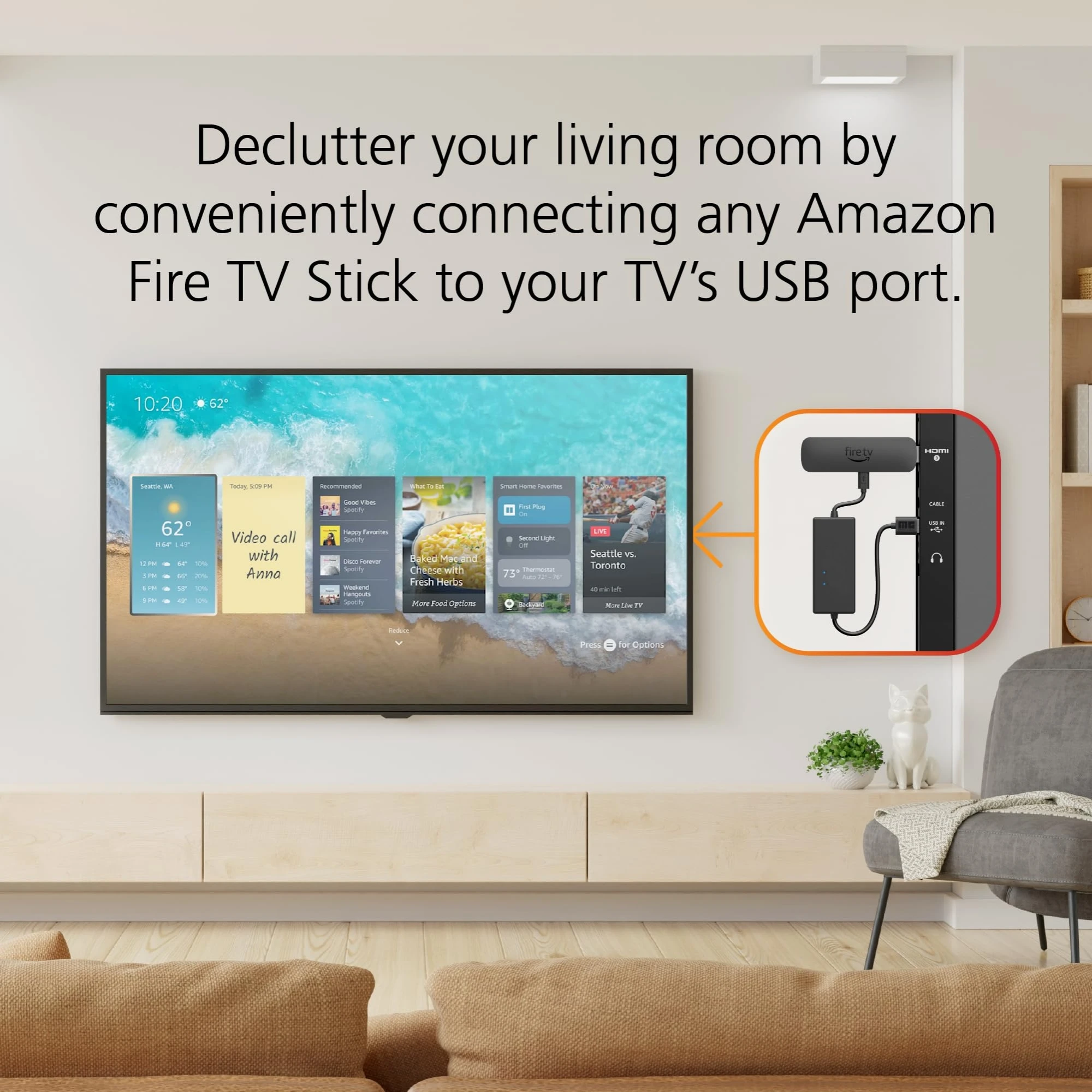Power Cable Adapter for AMZ Fire TV Stick, Power Fire TV Stick Directly From TV USB Port (Eliminates The Need For AC Adapter) image 6