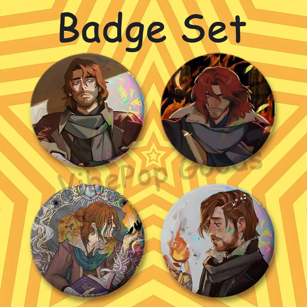 Caleb Widogast C-Critical R-Role Custom Mini Pill Badge 25mm Button Pins 4-Piece Set 75mm Oversized Pin Badge 2.25 Inch
