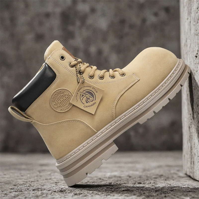 

Capybara Big Head Shoes, Suede Yellow Boots, Men's Thick-Soled Hiking Boots 0251