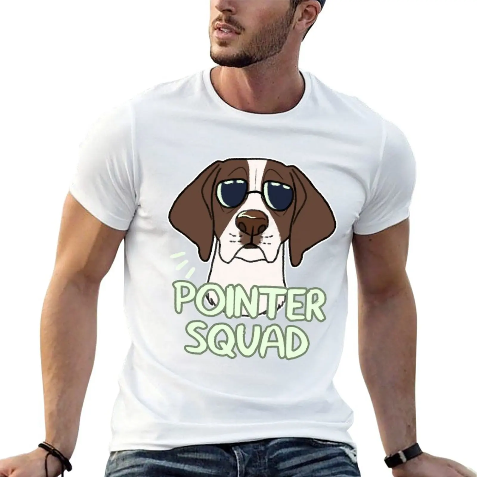 POINTER SQUAD (liver and white) T-Shirt t shirts designer t shirts for man graphic vintage mens graphic t shirts T-shirt