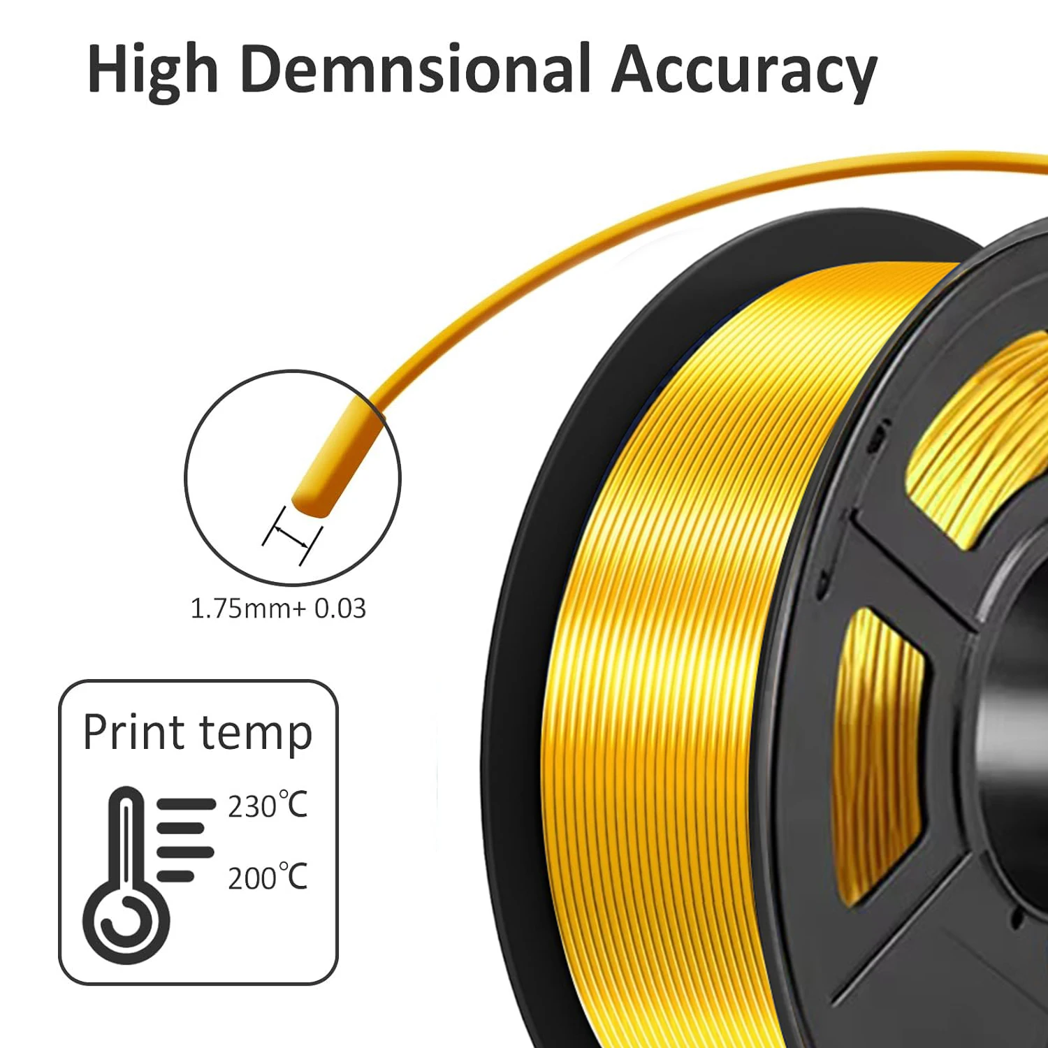 250g/1Kg Seiden-Kupfer 3D-Drucker-Filament PLA 1,75mm Seiden-Gold PLA 3D-Druckmaterial Glänzendes Seiden-Silber Blaues PLA 0,25Kg – Detail 8