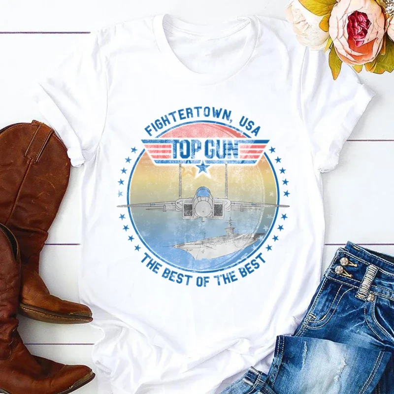 Camiseta Gun Maverick Goose para mulher, tops Harajuku, gráfico feminino, estilo coreano, kawaii, drop ship