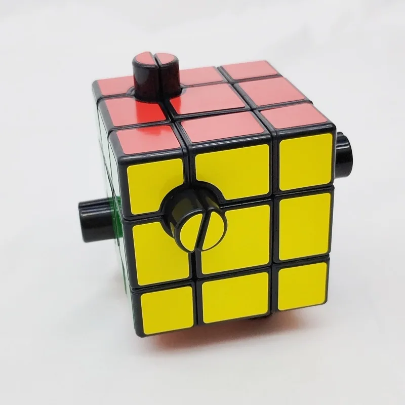 Calvin's Puzzles Tim Button Cube (2 furos, 1/2) Cubo de quebra-cabeça Profissional Speed Cubo Magico SpeedCube Brinquedos educativos