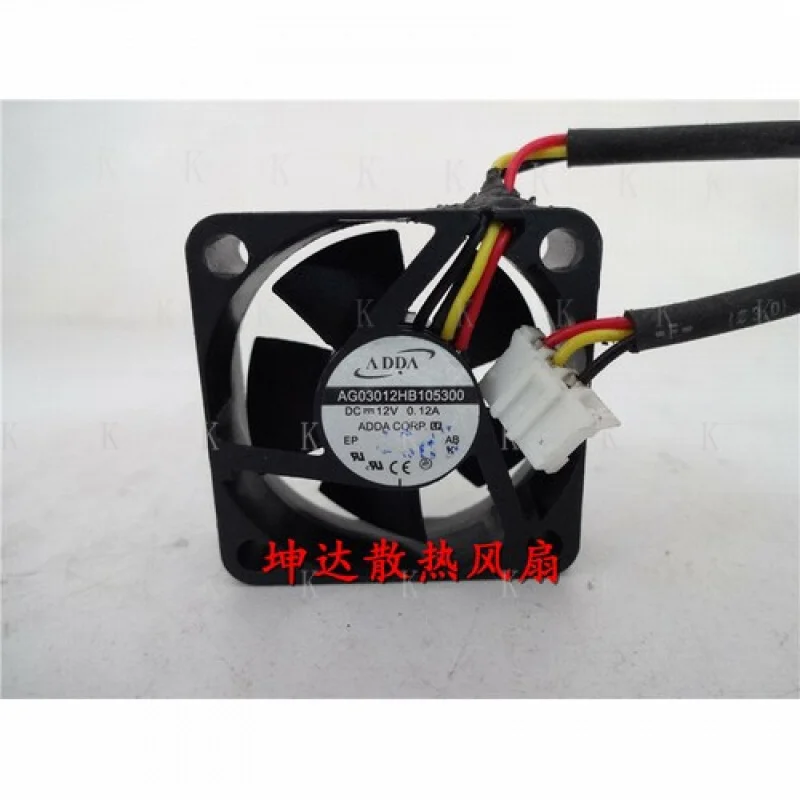 

C 1 шт. для ADDA AG03012HB105300 3010 12 В 0,12 А 3-проводной вентилятор охлаждения