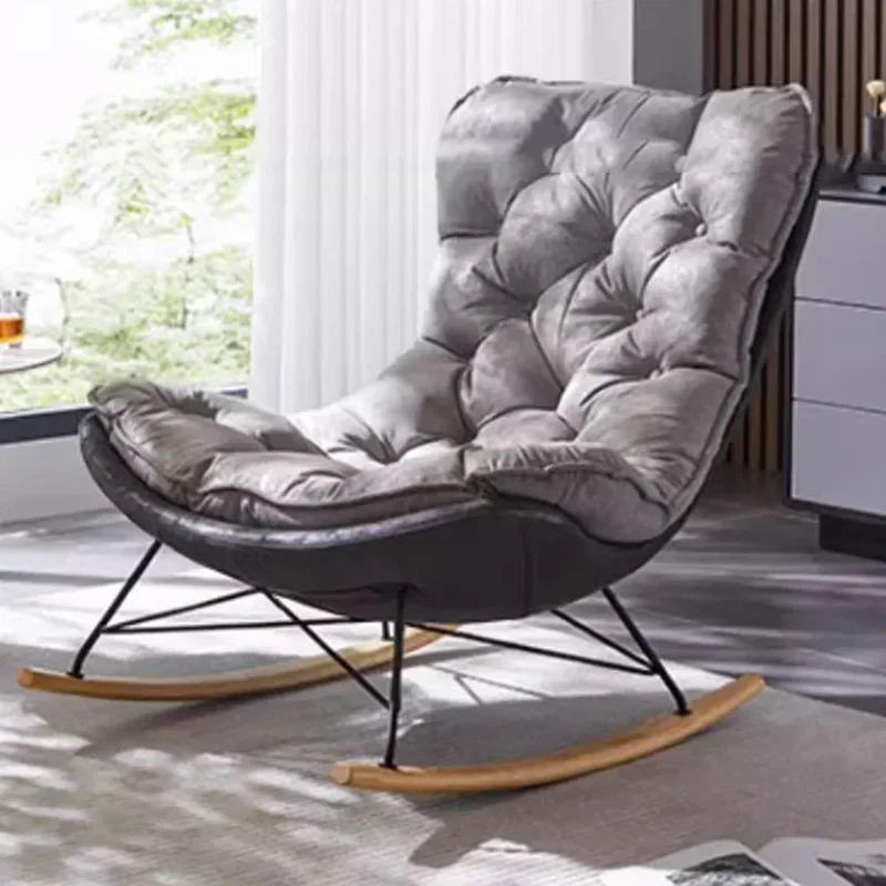 

Modern Camping Chair Living Room Luxury Seat Ground Nordic Rocking Chair Recliner Relax Muebles De La Sala Home Furniture