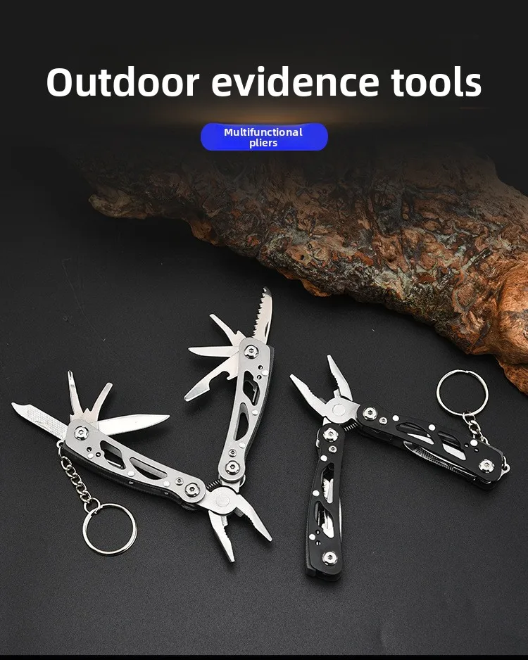 Mini Multifunktionale Messer Zange Outdoor Tragbare Kombination Werkzeug Zange EDC Klapp Schlüsselbund Tasche Messer Zange – Detail 1