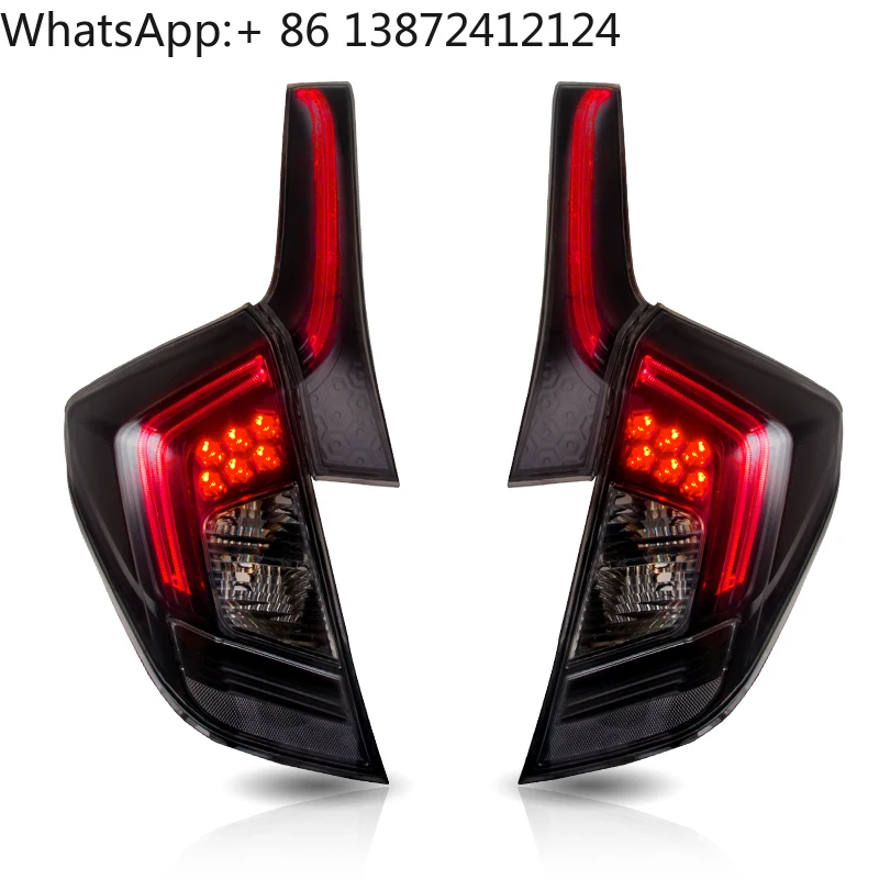 

VLAND Wholesales Full LED Taillights Tail Light 2014-2018 Rear Lamp With DRL Taillamp for Honda Jazz Fit GK5