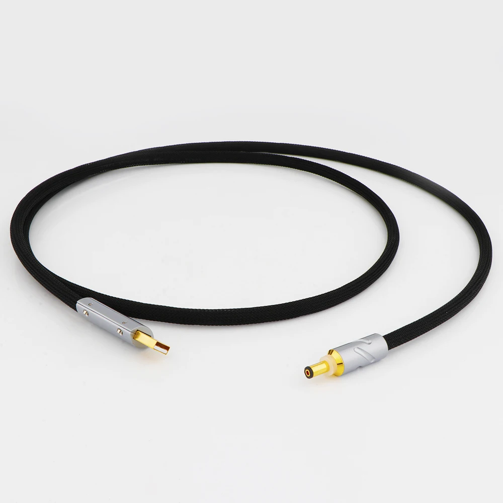 Cavo CC per audiofili Cavo di aggiornamento lineare Spina da USB a CC Cavo audio con spina CC placcato oro per lettore CD DVD amplificatore