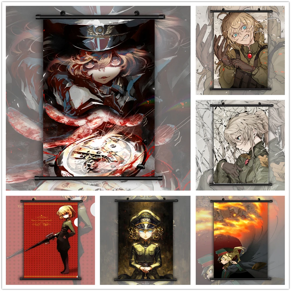 Tanya The Evil Tanya Degurechaff Anime Manga Poster Canvas Painting Wall Art Nordic Prints Living Kids Room Decor Wall Pictures