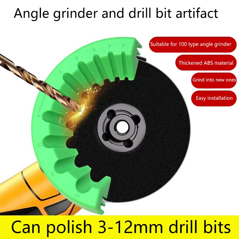 New 3 12mm Hole Drill Bit Grinder Sharpener Angle Grinder Attachment Precision Polishing Tool for Drilling Grinding