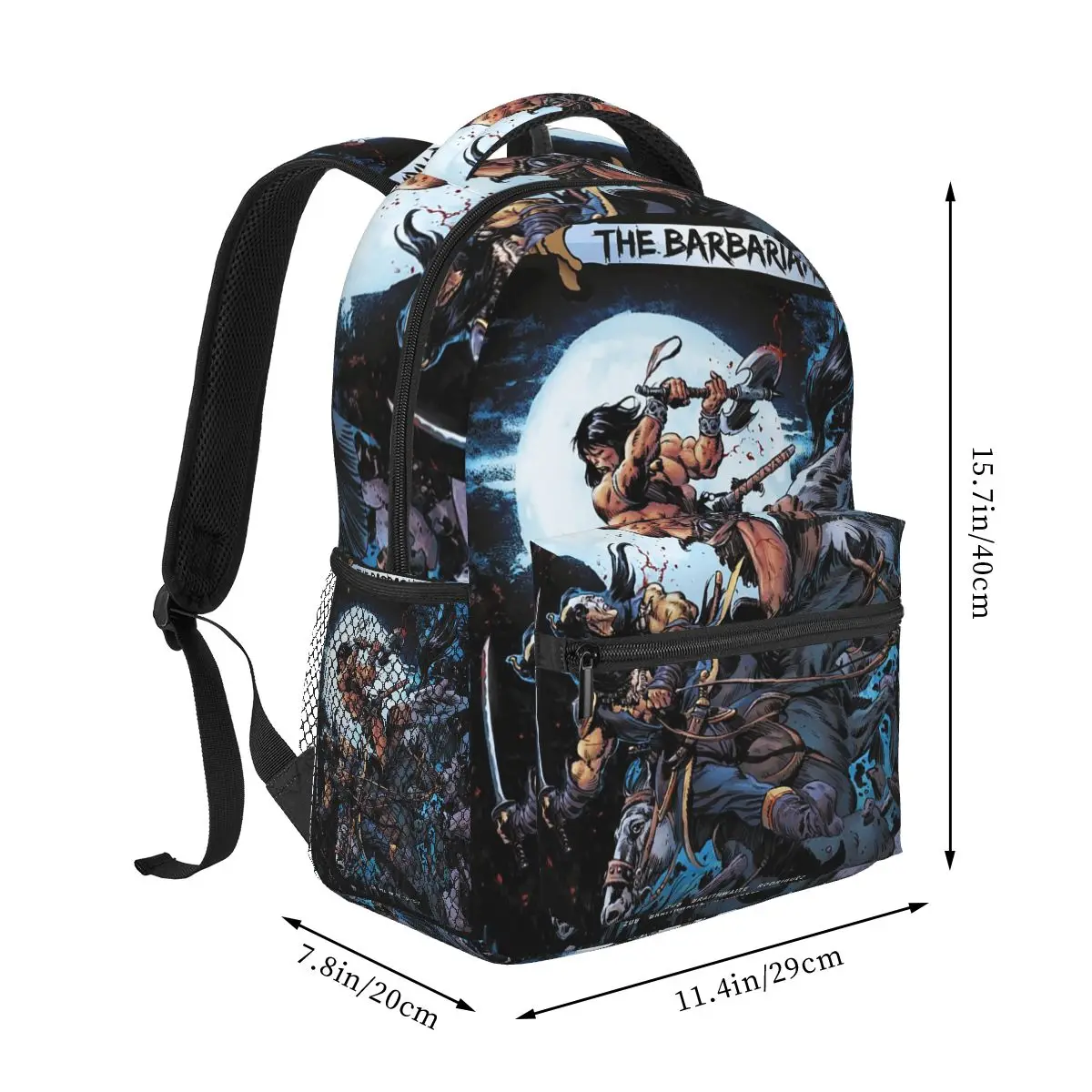 Conan The Barbarian Movie Backpack Hot Sale Daypack Large Capacity Boys Girls BookBag School Bag Shoulder Bags for Men Women