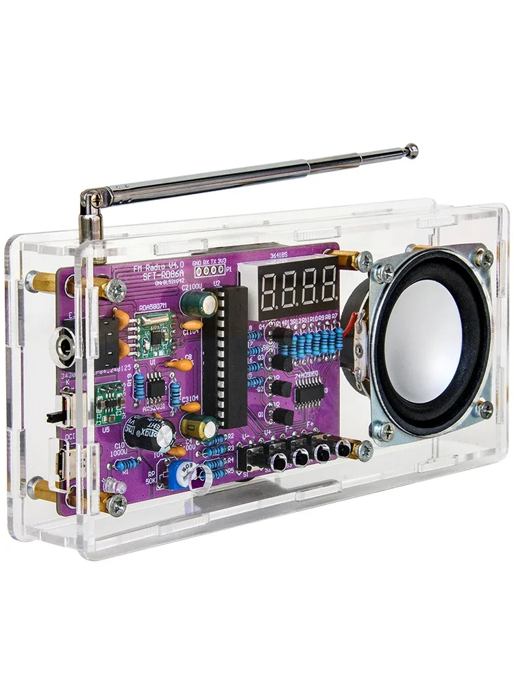 FM Radio Kit, Digital Tube Display, Electronic DIY, Manual Soldering, Single-chip Microcomputer Learning, Assembly Parts