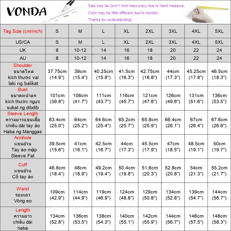 Plus Size 5XL VONDA Women Elegant Shirt Dress Ruffle Pleated Maxi Long Dress 2025 Casual Loose Solid Sundress Long Sleeve Robe