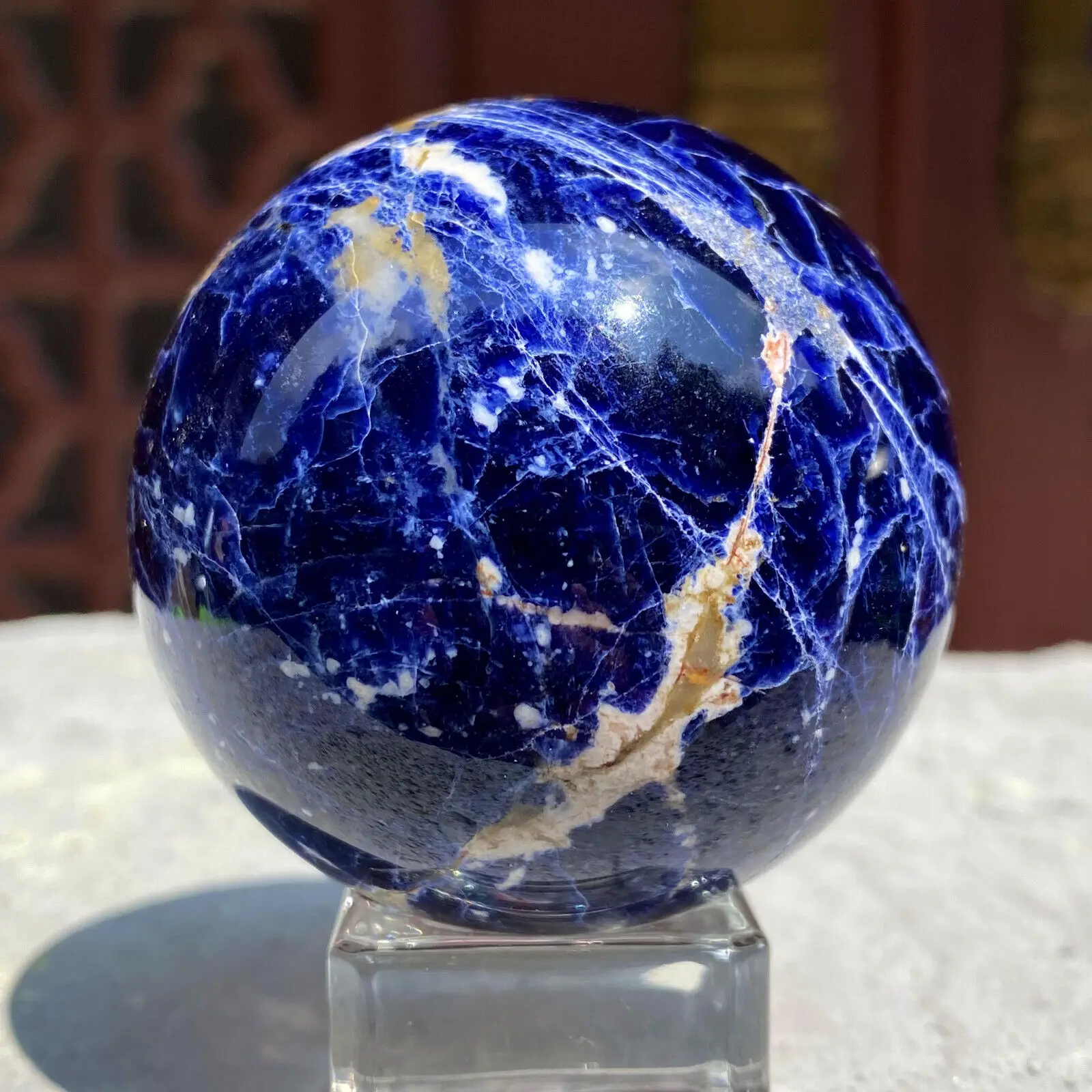 

Natural Blue Sodalite Ball Sphere Healing Crystal Natural Gemstone Quartz Stone