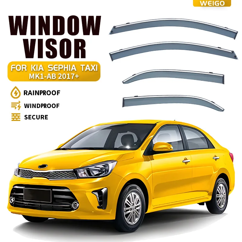 

Для KIA Sephia Taxi 2017+ Дефлекторы окон, козырьки от солнца и дождя, ветровики, аксессуары для авто, стайлинг автомобиля