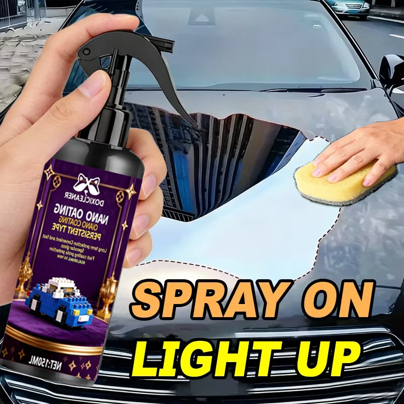 3 in 1 Ultimate Nano Ceramic Coating Spray - Ultimate Car Paint Protection & Hydrophobic Glass Treatment, Car Ceramic Coating, W