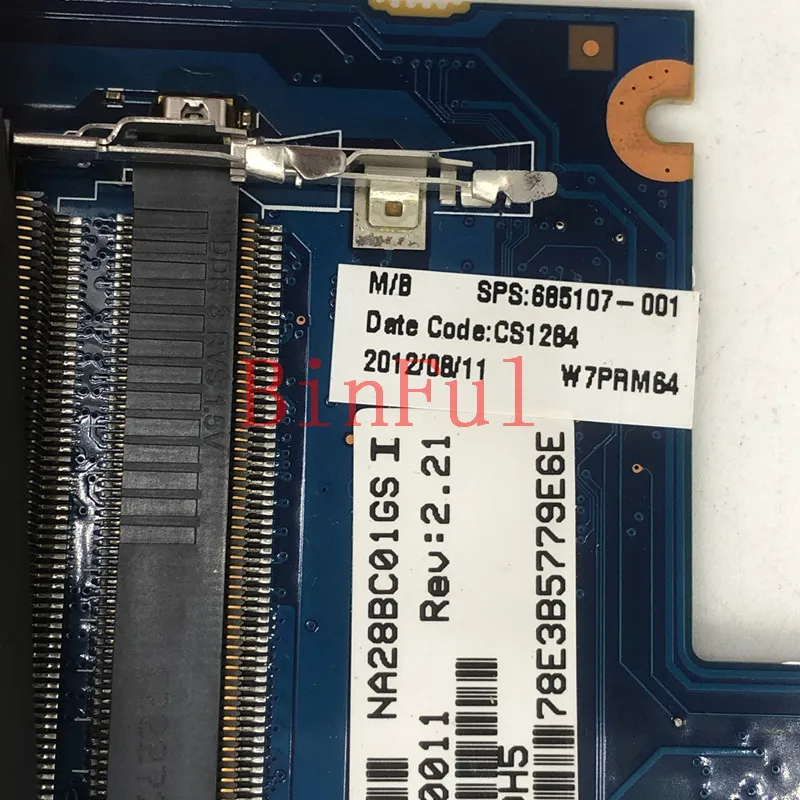 Imagem -03 - Placa-mãe do Portátil para hp 1000 685107001 685107501 685107601 Mainboard 6050a2493101-mb-a02 Hm76 100 Testado Funcionando Bem