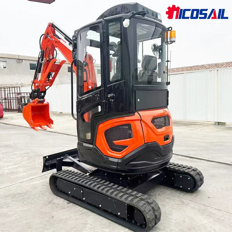 بيع المصنع مباشرة 2 طن حفارة صغيرة جميع التضاريس الزاحف الهيدروليكي 2.2 طن حفار صغير الزراعة المدمجة مايكرو باجر