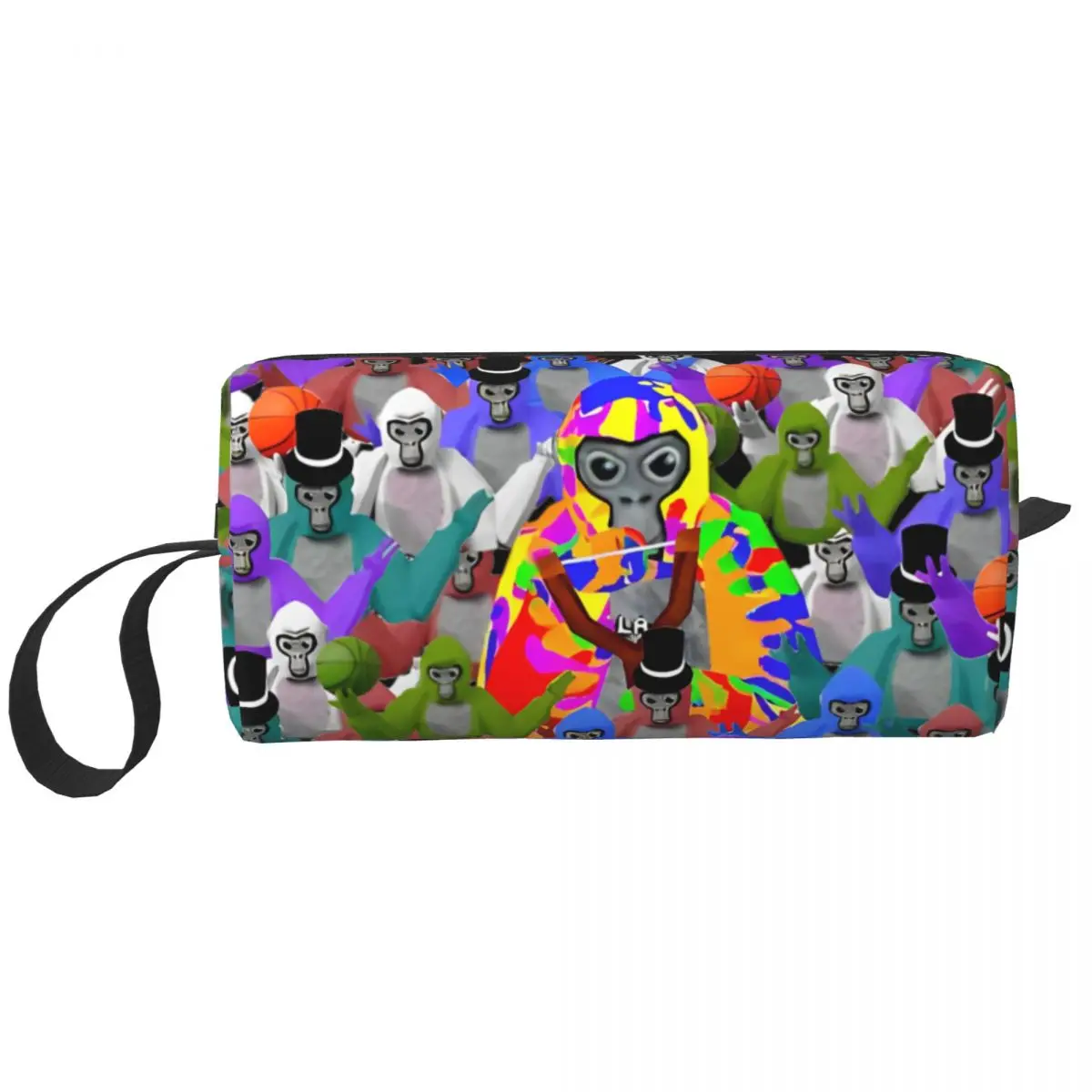 Gorilla Tag VR Gamer Monkey Mosaic Makeup Bag Travel Cosmetic Bag Men Women Hot Games Toiletry Bag Accessories Organizer