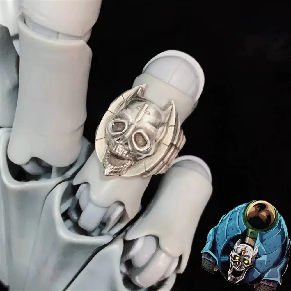 Anime JOJO Diamond is Unbreakable Killer Queen Cosplay Ring Adjustable Opening Finger Rings Unisex Halloween Prop