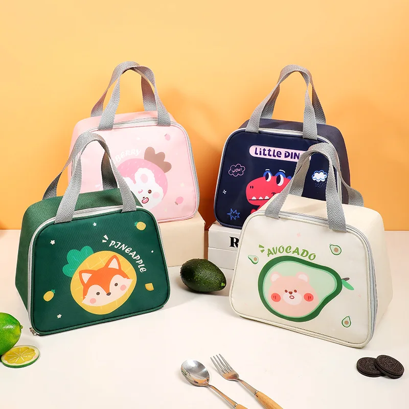 Kawaii Portable Fridge Thermal Bag Women Children\'s School Thermal Insulated Lunch Box Tote Food Small Cooler Bag Pouch