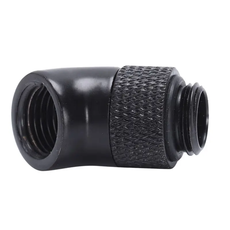 4X G1/4 Screw Thread 45 Degree Elbow Rotary Brass- Adapter Male To Female Omputer Pc Water Cooling System Black-ABIU