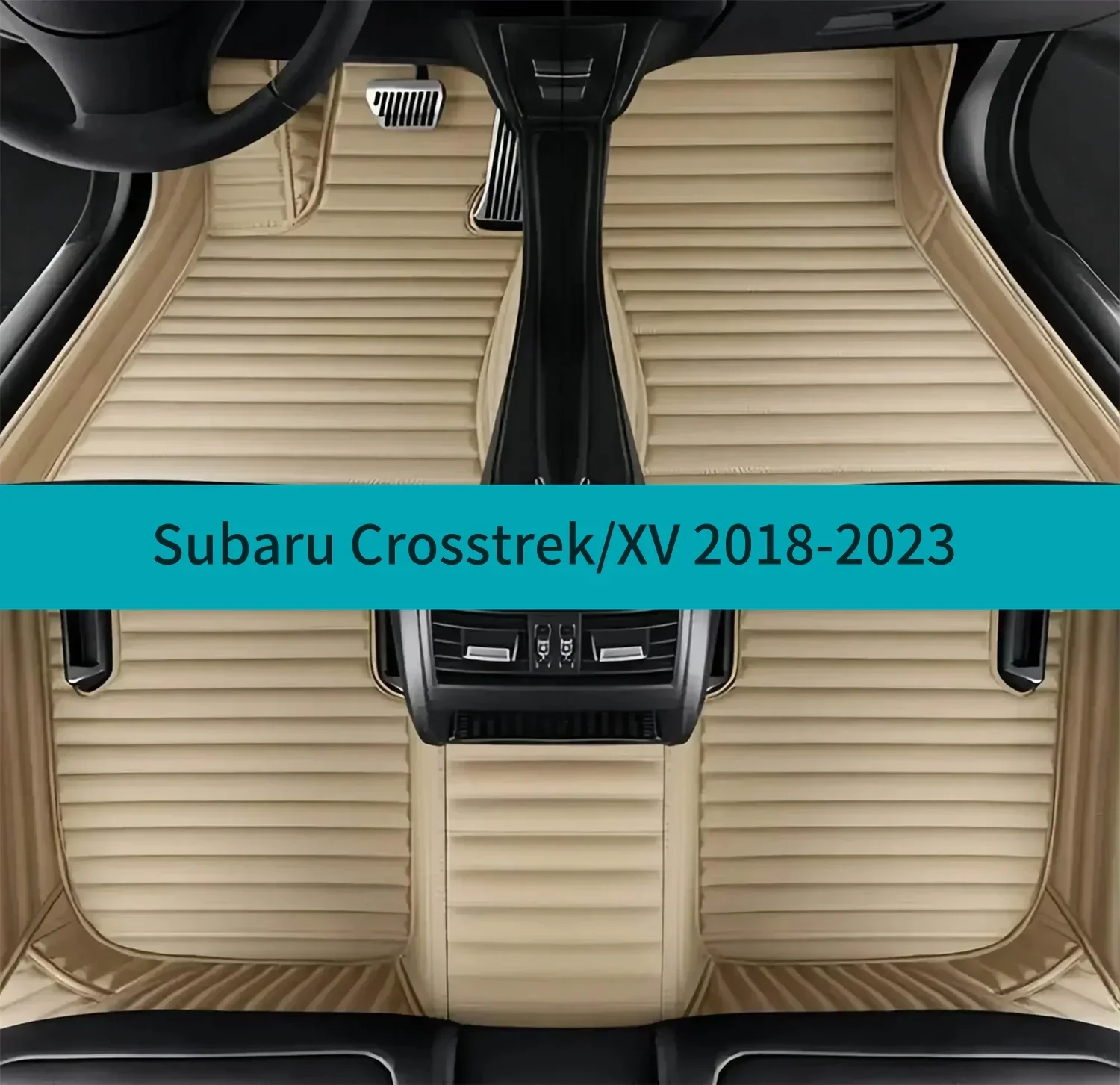 

Full Set Car Floor Mats for Subaru Crosstrek/XV 2018-2023 Leather Floor Mats for Cars Mats Carpets Car