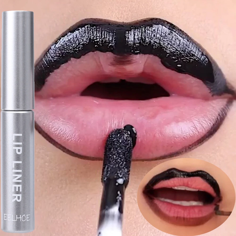 Peel Off Lip Liner Tattoo Waterproof Lipgloss Waterproof Long Lasting Matte Lip Tint Brown Contour Tear-off Lips Stain Cosmetics