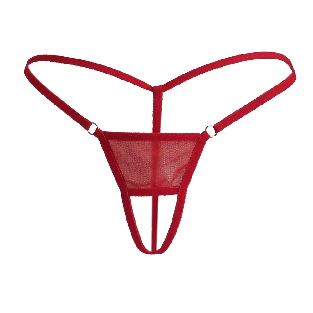 Ladies Sexy  Open Crotch Portable Comfortable Thong Fashion Solid Color Panties Thong Jockstrap T String Transparent Underpants