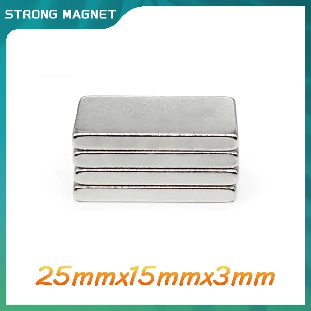 

5/10/20PCS 25x15x3mm Quadrate Super Powerful Strong Magnetic Magnets N35 Block 25x15x3 mm Permanent NdFeB Magnet