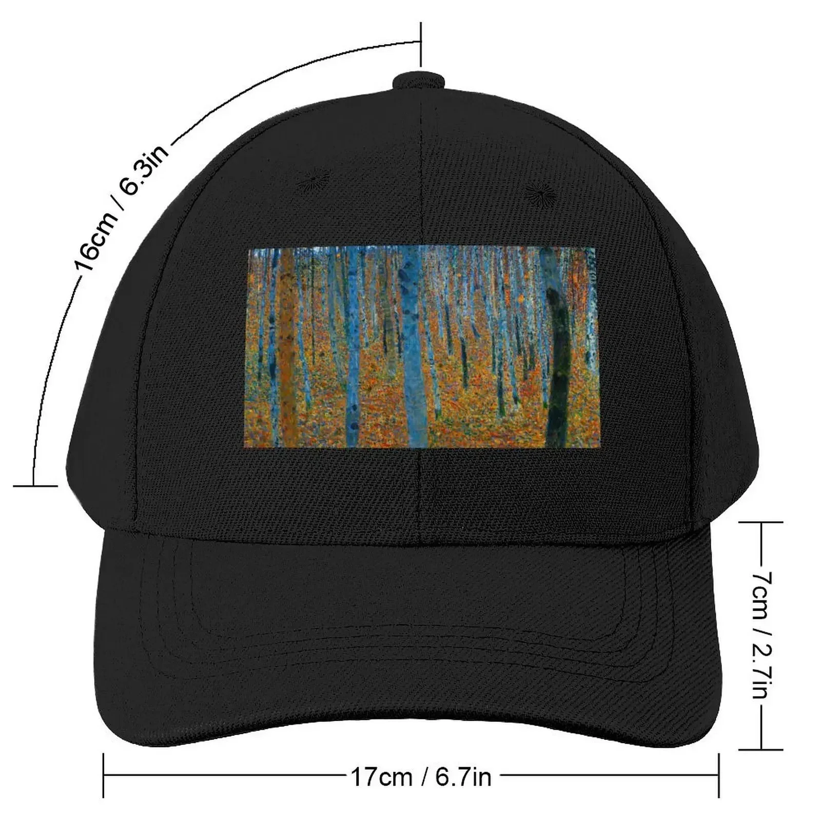 GUSTAV KLIMT HD - Gustav Klimt's Beech Grove I (1902) famous painting Baseball Cap Designer Hat Ball Cap Women's Beach Men's