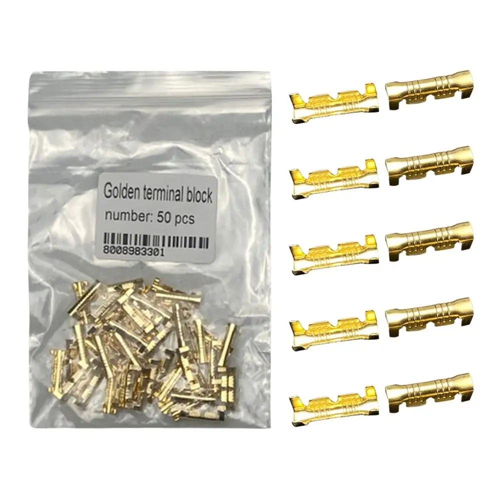 50/100/200pcs 453 u-Shaped Teeth Fascia Terminal Wire Harness Cold Terminal Connectors Cold Inserts Wiring Tab
