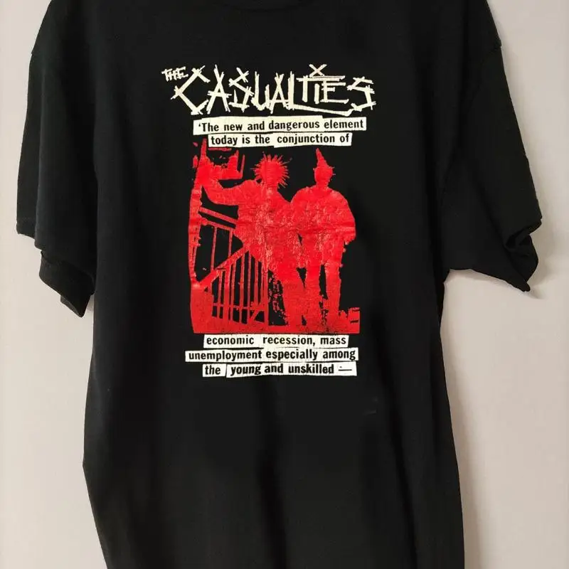 

Футболка Casualties в стиле ретро 90-х, тур 1998, хардкорная группа TE7730
