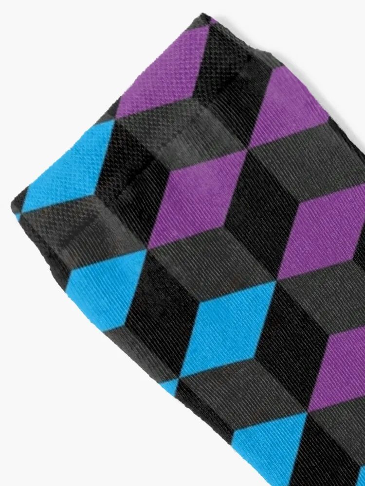 Geometric block pattern Socks Christmas Stocking