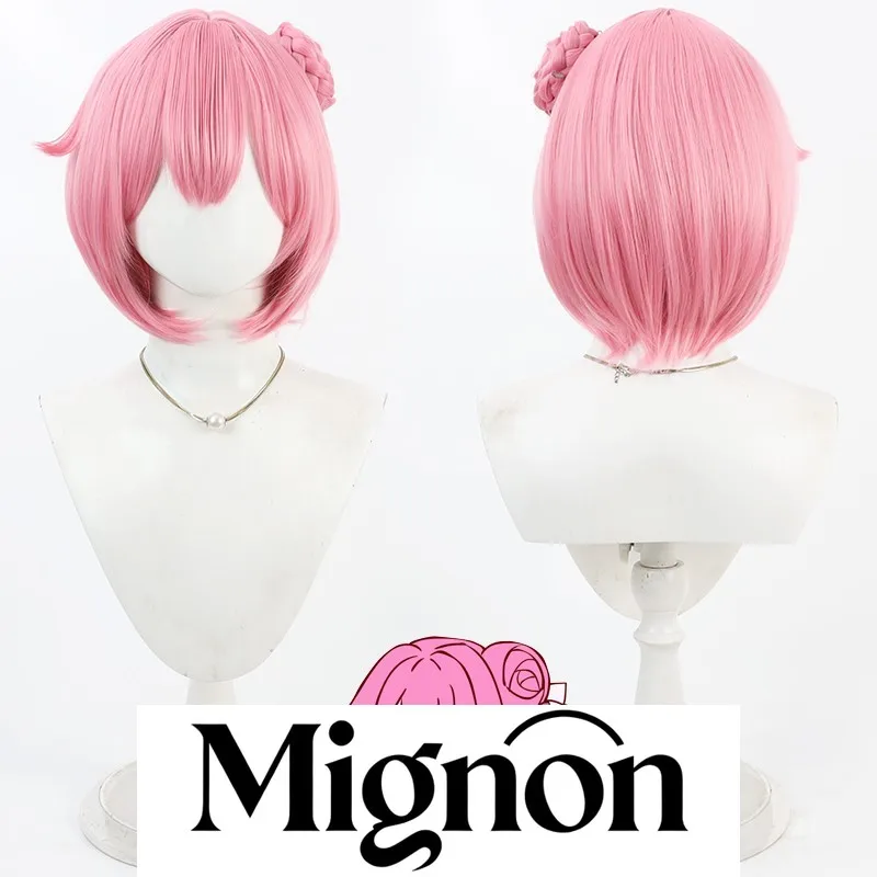 

Богиня Победы: парик для косплея Nikke Dorothy, игривый боб с выражением «Доро»