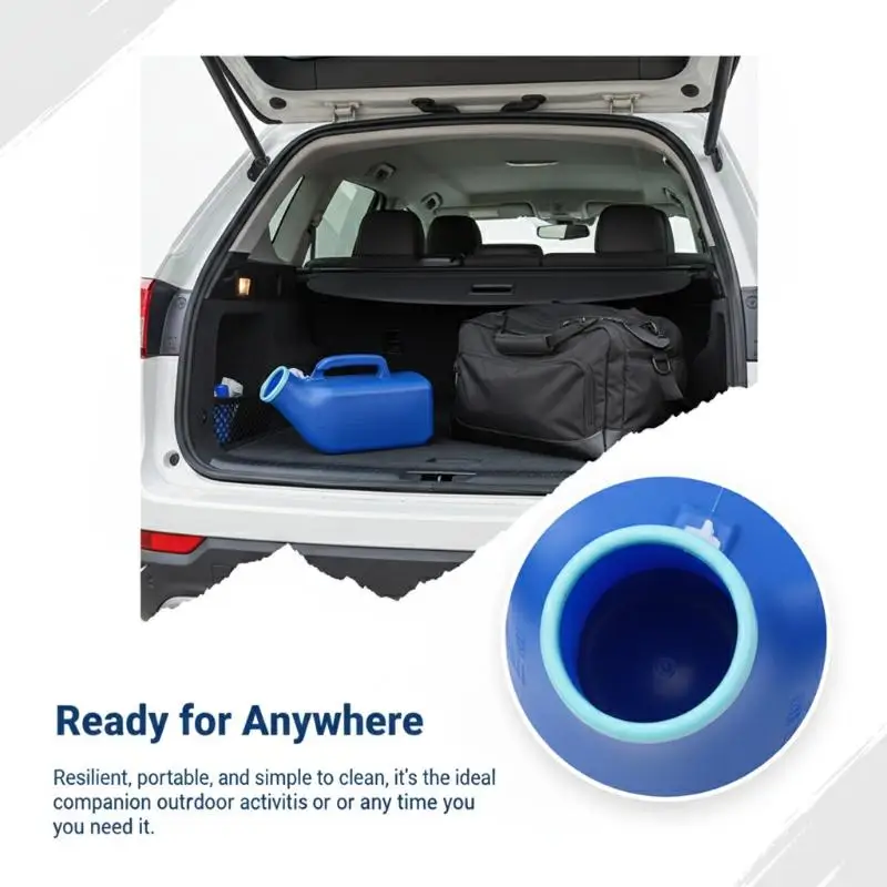 Portable Men Mobile 1200ml Toilet Car Travel Camp Urines Pee Handle Urinal Storage Urinary Bottle Disability Old Man Helper