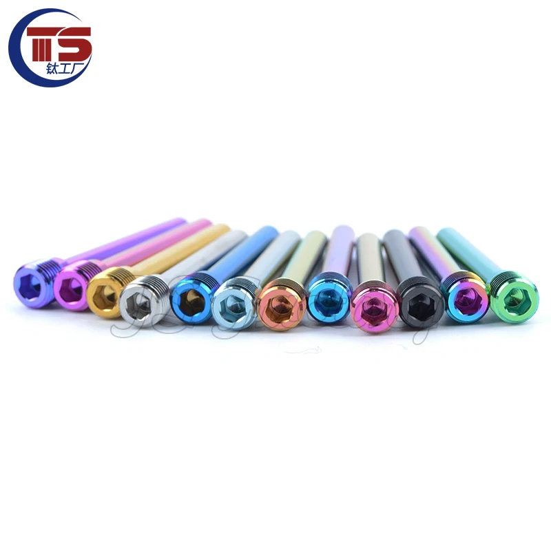 TS 2 قطعة/10 قطعة مصنع التيتانيوم سبائك التيتانيوم الفرجار مزلاج كاواساكي نيسين الفرامل الخلفية الفرجار مزلاج لا الصدأ GR5