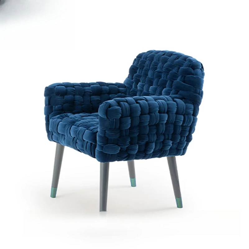 Extra-large and comfortable home stool footstool, minimalist light luxury linen fabric wide seat with thick cushion