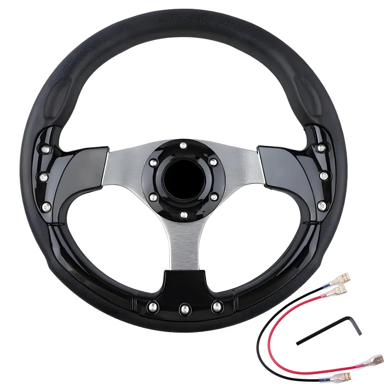 High Quality Universal 13/14 Inch Deep Spoke Leather Drift Steering Wheel Car Modification Parts