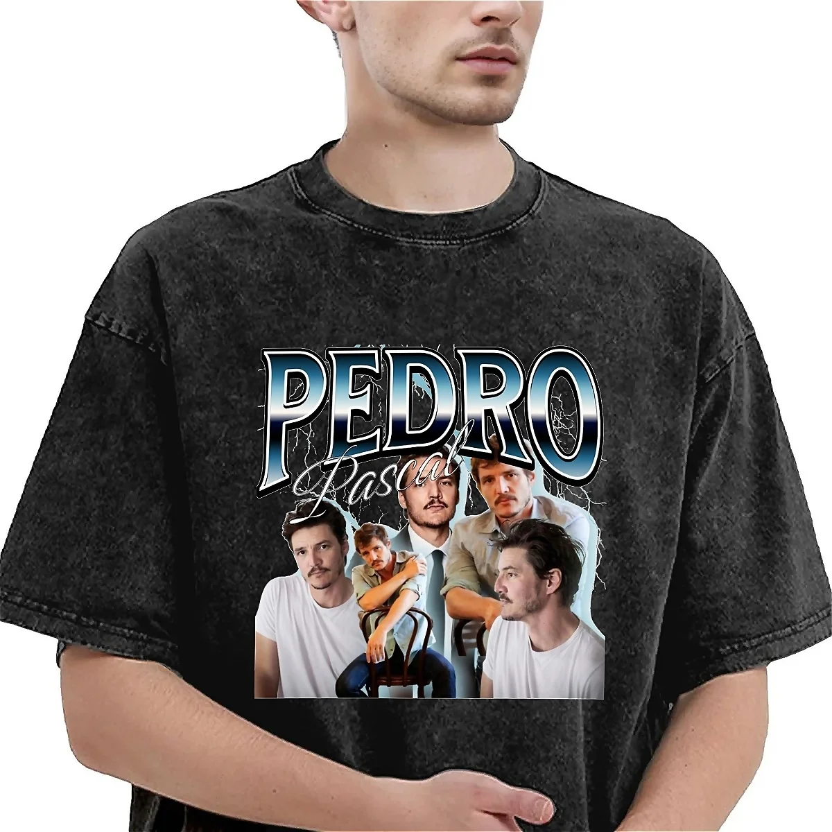 Bootleg Pedro Pascal T Shirt Super Star Harajuku T-Shirts Short Sleeve Awesome Tops Beach Simple O Neck Oversized Tees