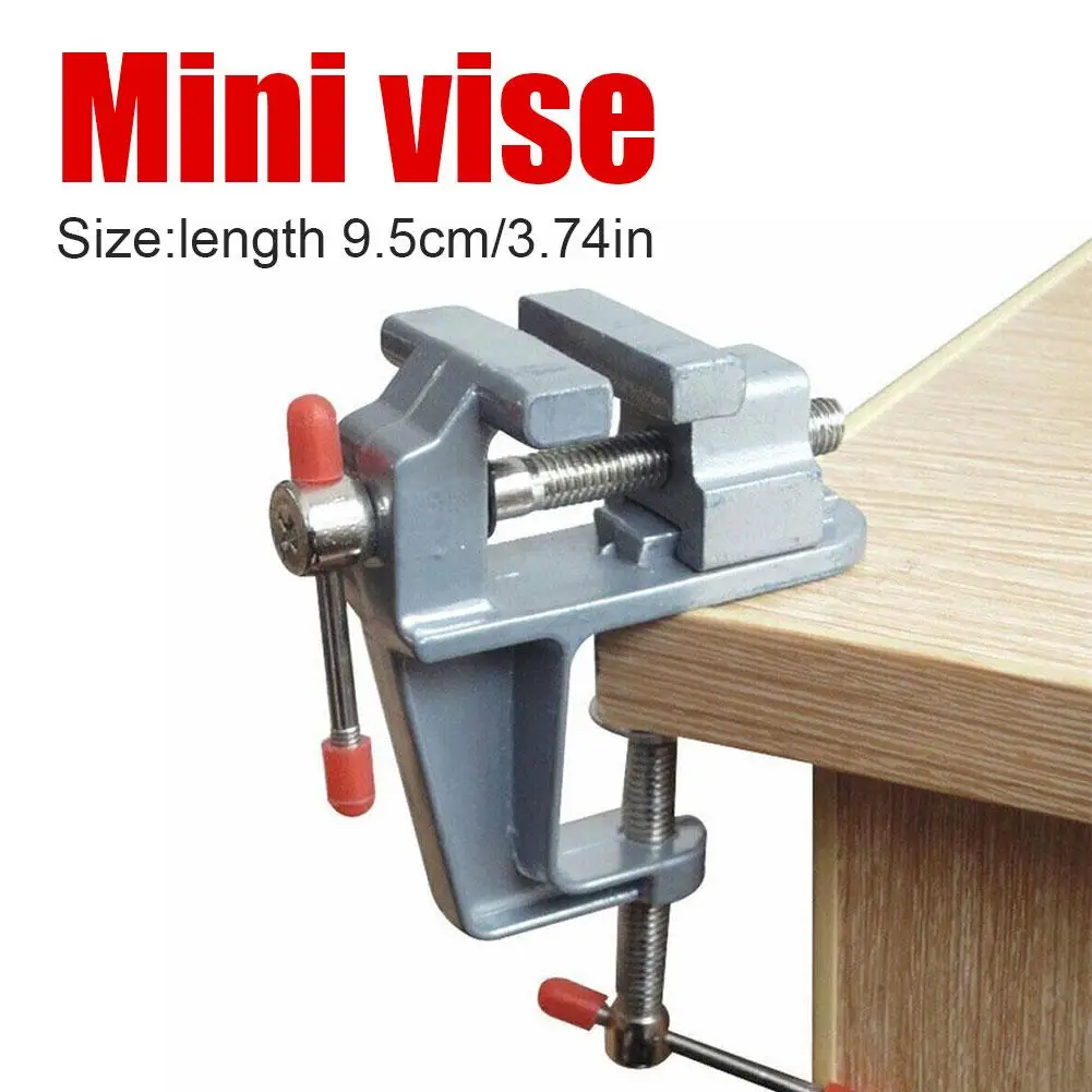 Portable Aluminium Alloy Table Bench Clamp Vise Multi-functional Mini Bench Vise Table Vise For DIY Craft Mold Fixed Repair E4I7