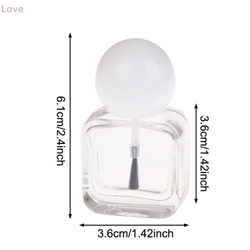 [L&P] 1 Stück 10 ml leere Nagellackflaschen, klare Glas-Gel-Flaschen mit Pinselkappe, Nagelöl-Kunstwerkzeug