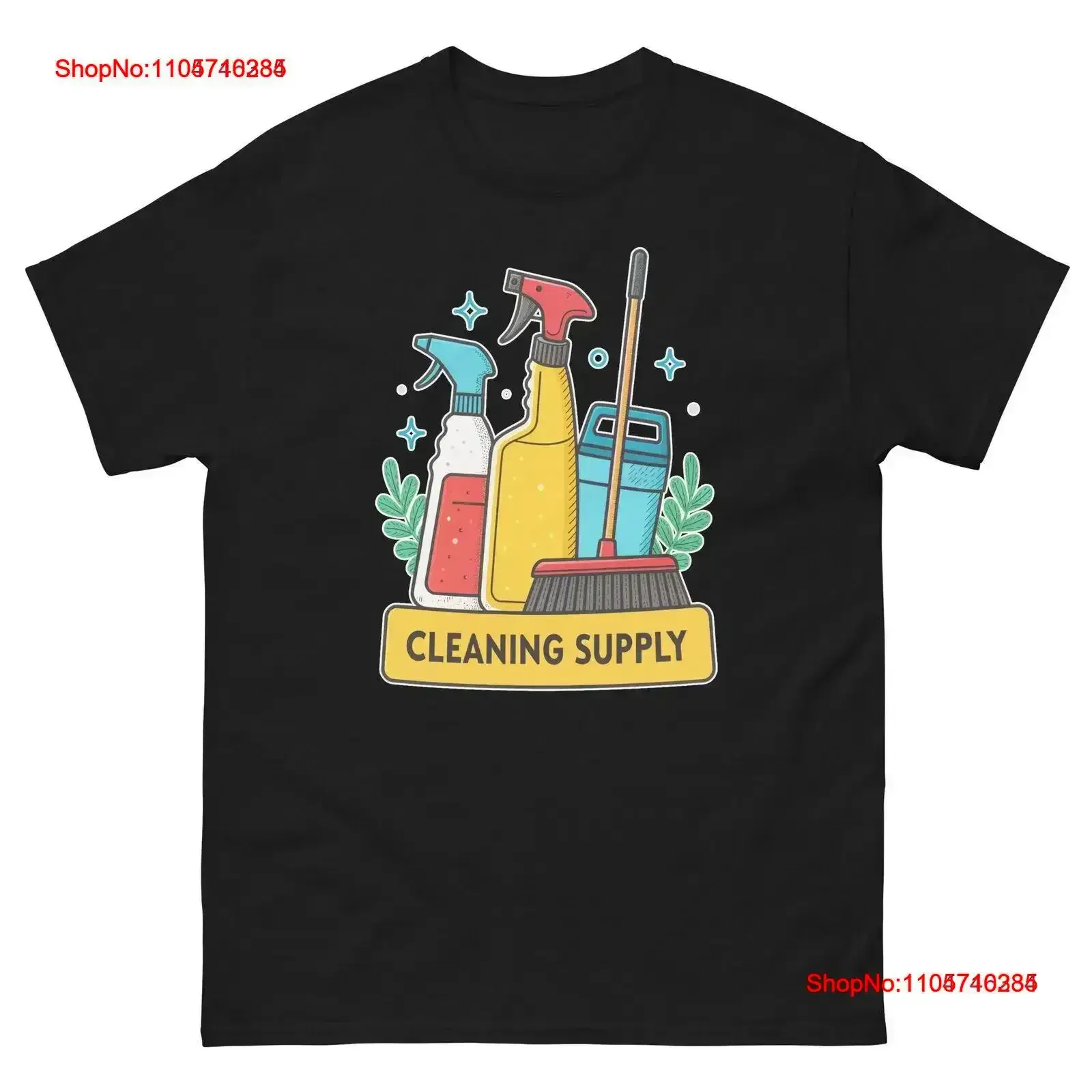 Cleaning Supply School Classroom Object Office Teacher T Shirt vintage Washed Top For Everyday Wear Stretched Slightly fashion