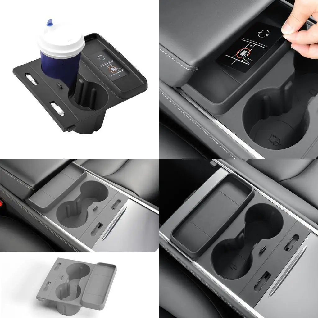 

31BC Upgrade Center Console Tray for Y 3 Automotive Cup Holder Armrest Nonslip Insert