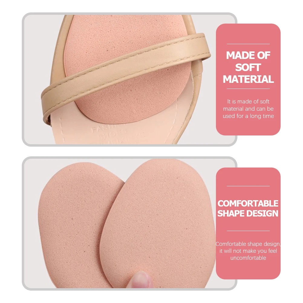 

5 Pairs Forefoot Pads Cushioning Effect Reducing Impact Comfortable Support Toe Protector Ballet Shoe Pads Soft Sponge Easy