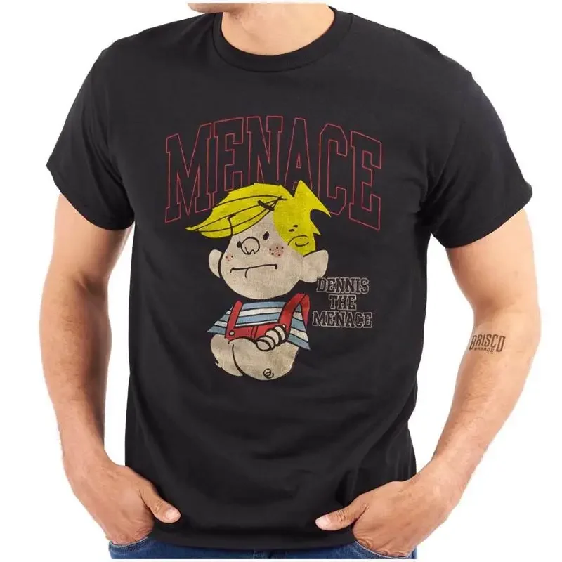 Dennis The Menace Vintage College Varsity Womens or Mens Crewneck T Shirt Tee