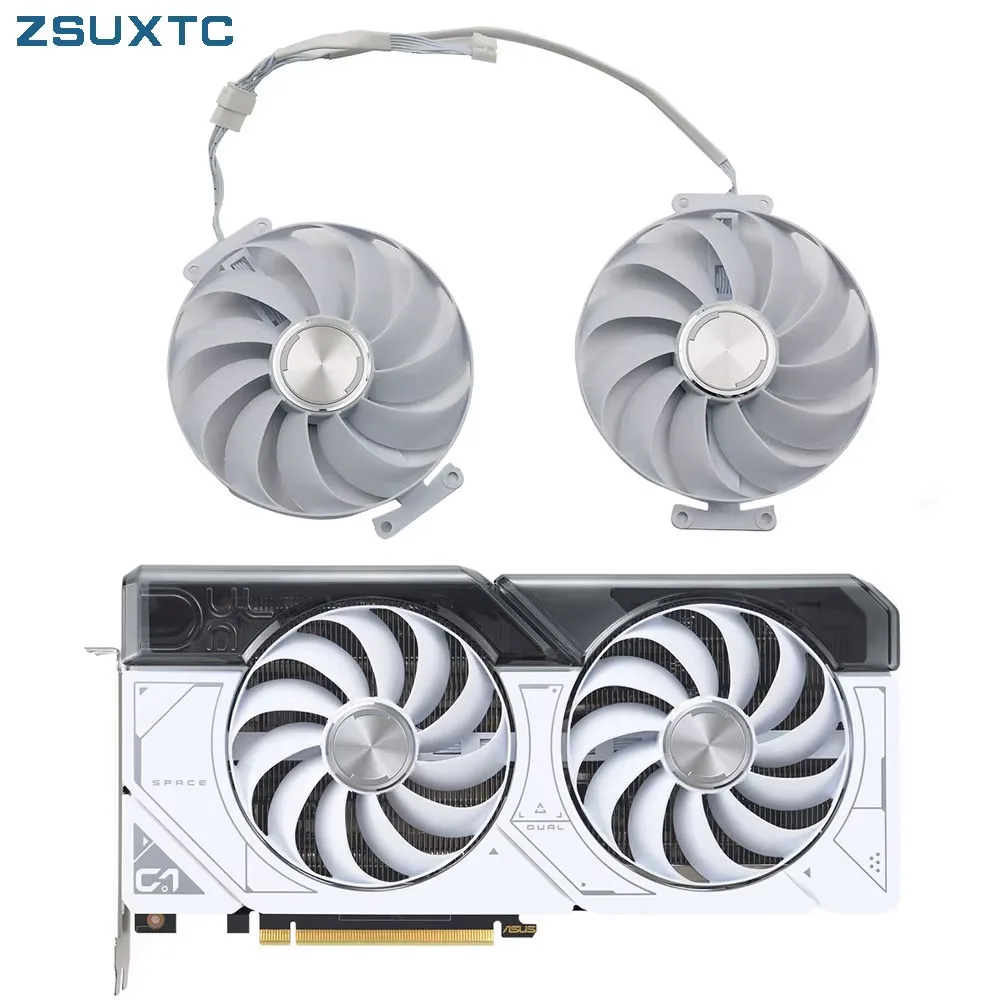 95MM 6PIN T129215BU RTX 4070 12GB DUAL WHITE  GPU FAN For ASUS GeForce RTX4070 graphics card cooling Fan