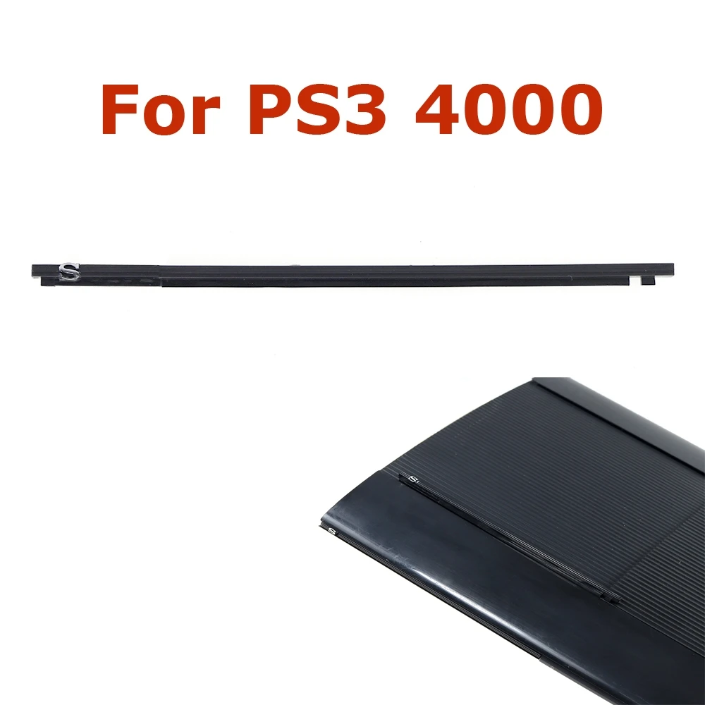 New Black Cover Shell Front Housing Case Faceplate Panel For PS3 SLIM 4000 console cover logo strip for PS3 4000